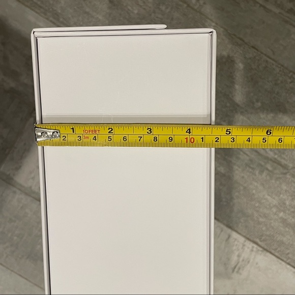 Nadine Merabi Authentic White Magnet Flap On Lead Empty Box Storage Contrast - Picture 9 of 10